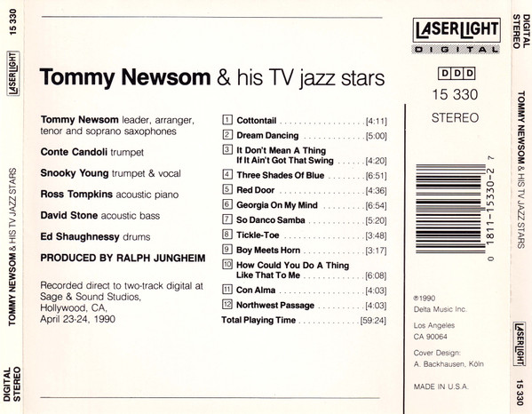 Tommy Newsom & His TV Jazz Stars - Tommy Newsom & His TV Jazz Stars (CD, Album) (Near Mint (NM or M-)) - Image 2