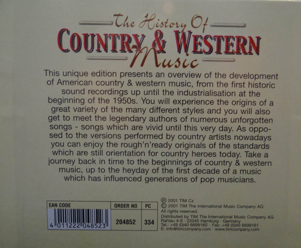 Various - The History Of Country & Western Music (20xCD, Comp, RM + Box, Comp) (Near Mint (NM or M-)) - Image 2