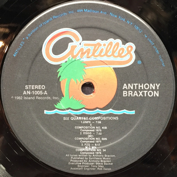 Anthony Braxton - Six Compositions: Quartet (LP, Album) (Very Good Plus (VG+)) - Image 3