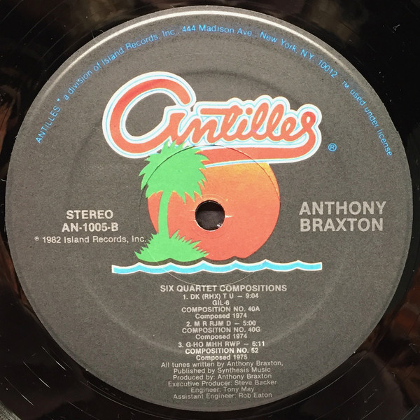 Anthony Braxton - Six Compositions: Quartet (LP, Album) (Very Good Plus (VG+)) - Image 4