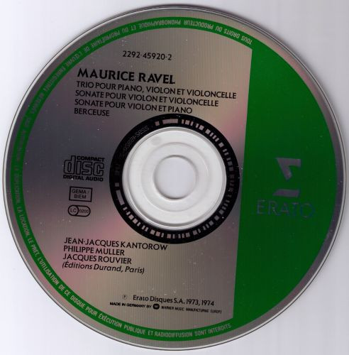 Maurice Ravel - Jean-Jacques Kantorow, Philippe Muller, Jacques Rouvier - Un Cœur En Hiver / Trio & Sonates (CD, Album) (Near Mint (NM or M-)) - Image 3