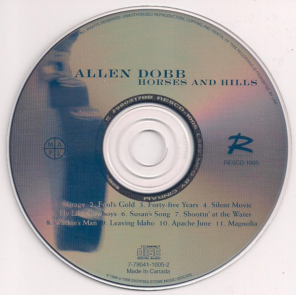 Allen Dobb - Horses And Hills (CD, Album) (Near Mint (NM or M-)) - Image 3