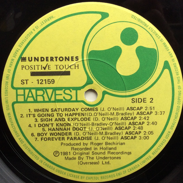 The Undertones - Positive Touch (LP, Album) (Very Good Plus (VG+)) - Image 4