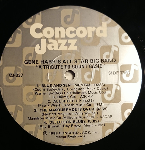 The Gene Harris All Star Big Band - Tribute To Count Basie (LP) (Near Mint (NM or M-)) - Image 4