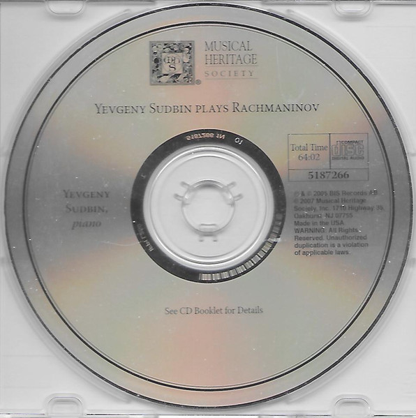 Rachmaninov*, Yevgeny Sudbin - Yevgeny Sudbin Plays Rachmaninov (CD, Album) (Mint (M)) - Image 5