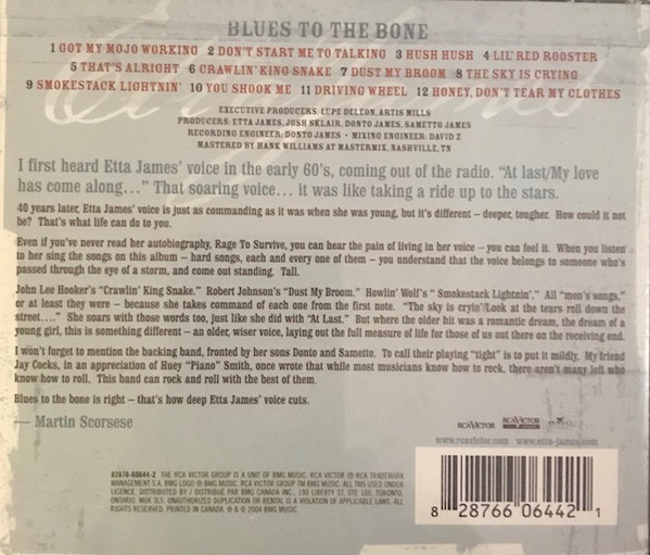 Etta James - Blues To The Bone (CD, Album) (Mint (M)) - Image 2