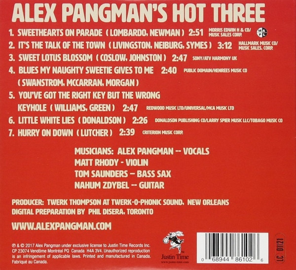 Alex Pangman - Alex Pangman's Hot Three! (CD, Album, Gat) (Near Mint (NM or M-)) - Image 4