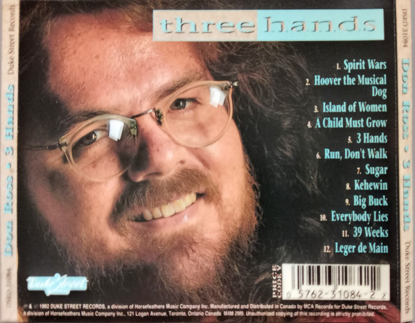 Don Ross (2) - Three Hands (CD, Album) (Near Mint (NM or M-)) - Image 2