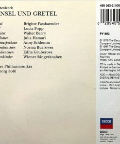 Alternative view of Engelbert Humperdinck (2), Brigitte Fassbaender, Lucia Popp, Walter Berry, Julia Hamari, Anny Schlemm, Die Wiener Sängerknaben, Wiener Philharmoniker, Georg Solti - Hänsel und Gretel (2xCD, Album, RE, RM) (Mint (M))