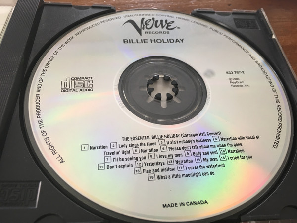 Billie Holiday - The Essential Billie Holiday - Carnegie Hall Concert (CD, Album) (Near Mint (NM or M-)) - Image 2