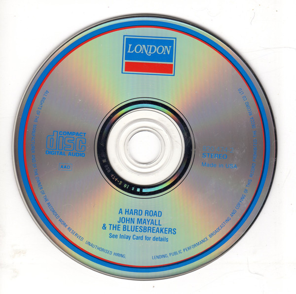 John Mayall & The Bluesbreakers - A Hard Road (CD, Album, RE) (Near Mint (NM or M-)) - Image 3