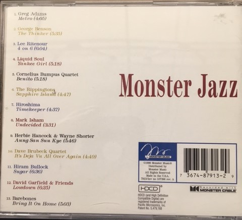 Various - Monster Jazz (HDCD, Album, Comp) (Near Mint (NM or M-)) - Image 3