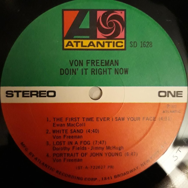 Von Freeman - Doin' It Right Now (LP, Album, PR) (Very Good Plus (VG+)) - Image 3