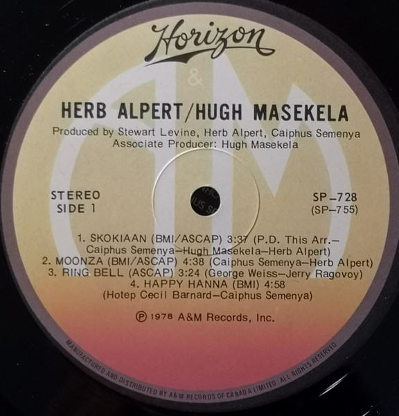 Herb Alpert / Hugh Masekela - Herb Alpert / Hugh Masekela (LP, Album) (Near Mint (NM or M-)) - Image 3