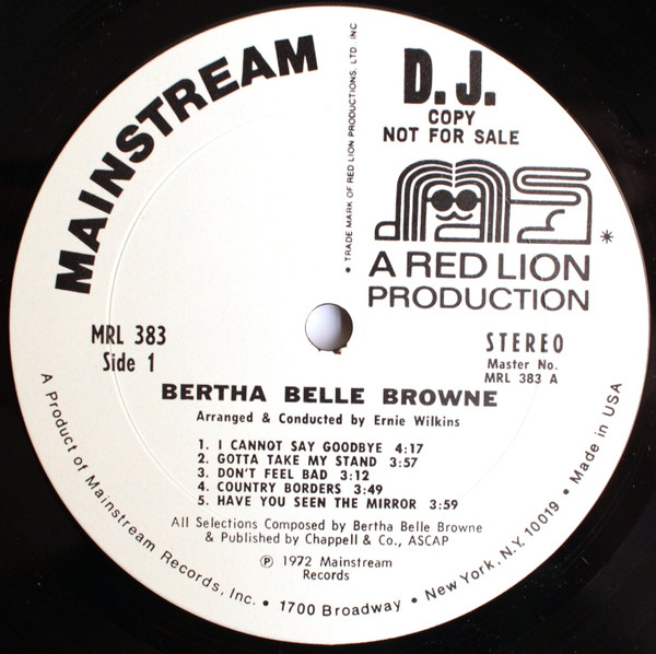 Bertha Belle Browne - Bertha Belle Browne (LP, Album, Promo, Gat) (Very Good Plus (VG+)) - Image 4