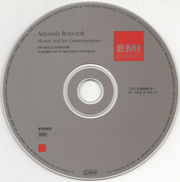 Amanda Roocroft, Sir Neville Marriner, The Academy Of St. Martin-in-the-Fields - Mozart And His Contemporaries (CD, Album) (Mint (M)) - Image 4