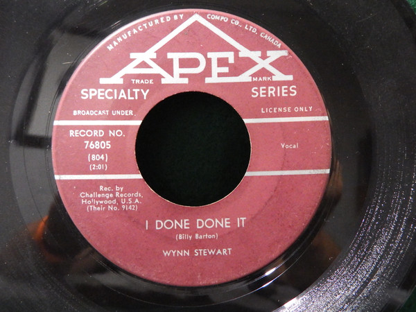 Wynn Stewart - I Don't Feel At Home (7") (Near Mint (NM or M-)) - Image 2
