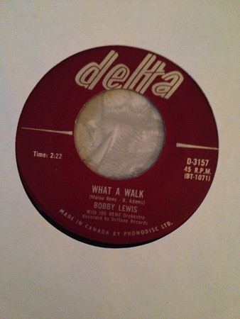Bobby Lewis With Joe Rene & Orchestra - What A Walk / Cry No More (7") (Near Mint (NM or M-))