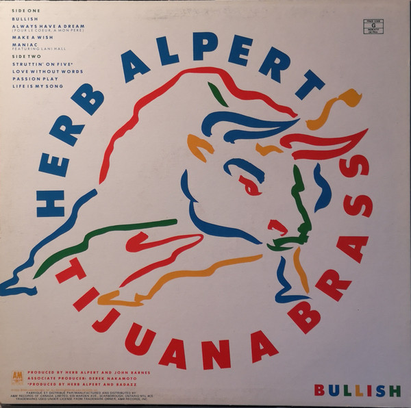 Herb Alpert & The Tijuana Brass - Bullish (LP, Album) (Near Mint (NM or M-)) - Image 2