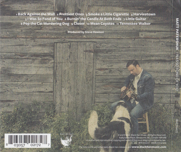 Matt Patershuk - I Was So Fond Of You (CD, Album) (Mint (M)) - Image 2
