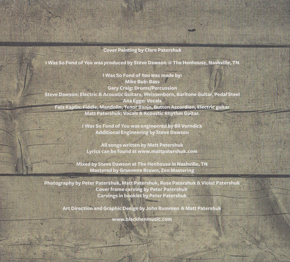 Matt Patershuk - I Was So Fond Of You (CD, Album) (Mint (M)) - Image 5