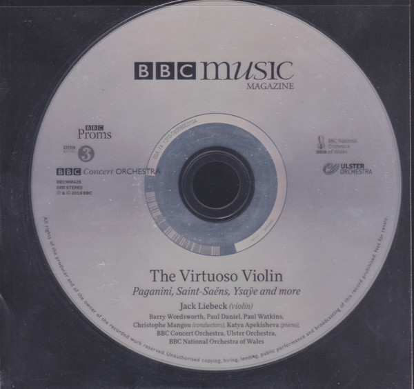 Jack Liebeck - The Virtuoso Violin: Paganini, Saint-Saëns, Ysaÿe And More (CD, Comp) (Near Mint (NM or M-)) - Image 3