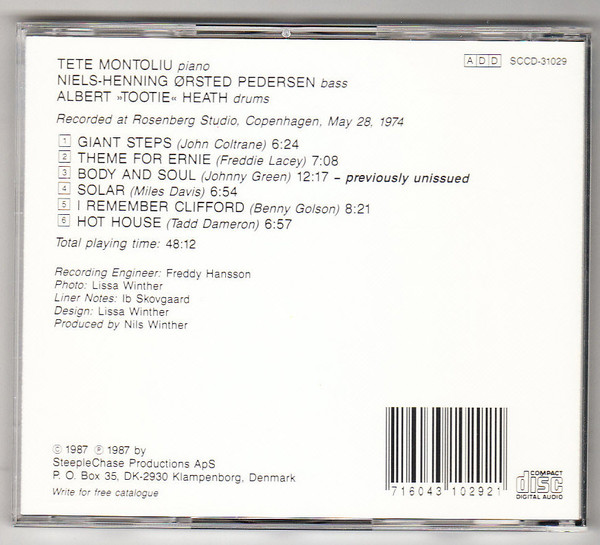 Tete Montoliu Trio - Tete! (CD, Album, RE) (Near Mint (NM or M-)) - Image 2