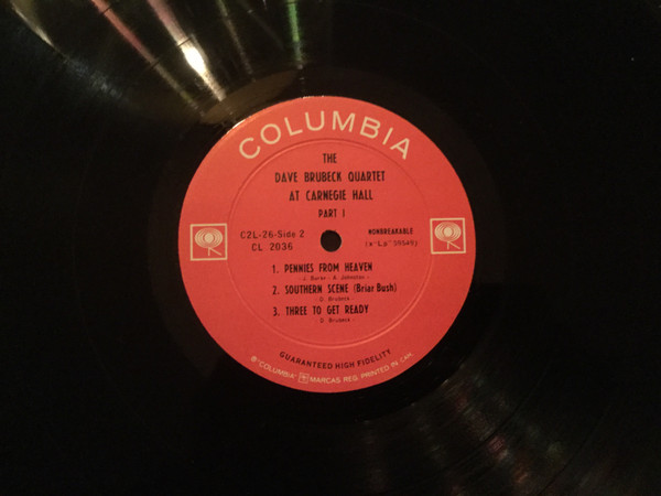 The Dave Brubeck Quartet - At Carnegie Hall (2xLP, Album, Mono) (Good (G)) - Image 4