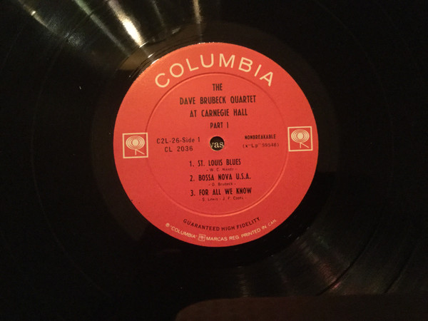 The Dave Brubeck Quartet - At Carnegie Hall (2xLP, Album, Mono) (Good (G)) - Image 5