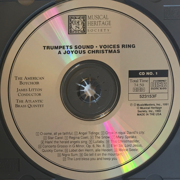 The American Boychoir, Atlantic Brass Quintet, James Litton - Trumpets Sound • Voices Ring (A Joyous Christmas) (2xCD) (Mint (M)) - Image 5