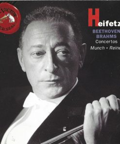 Jascha Heifetz, Ludwig van Beethoven / Johannes Brahms, Charles Munch / Fritz Reiner - Concertos (CD, Album, Comp, RE) (Near Mint (NM or M-))