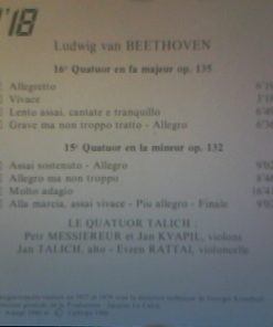 Alternative view of Talich Quartet, Ludwig van Beethoven - 15e Quatuor Op. 132 / 16e Quatuor Op. 135 (CD) (Mint (M))