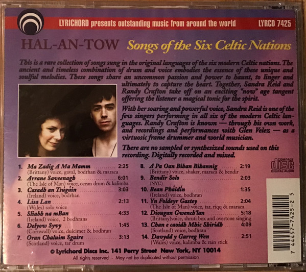 Hal An Tow, Randy Crafton, Sandra Reid (2) - Songs of the Six Celtic Nations (CD, Album) (Mint (M)) - Image 2
