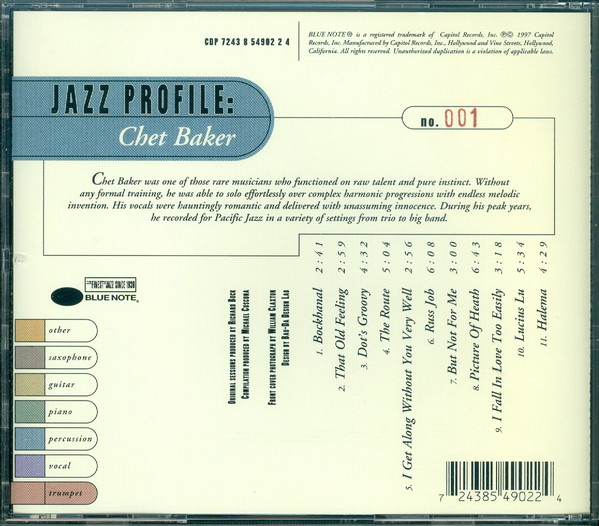 Chet Baker - Jazz Profile: Chet Baker (CD, Comp) (Mint (M)) - Image 2