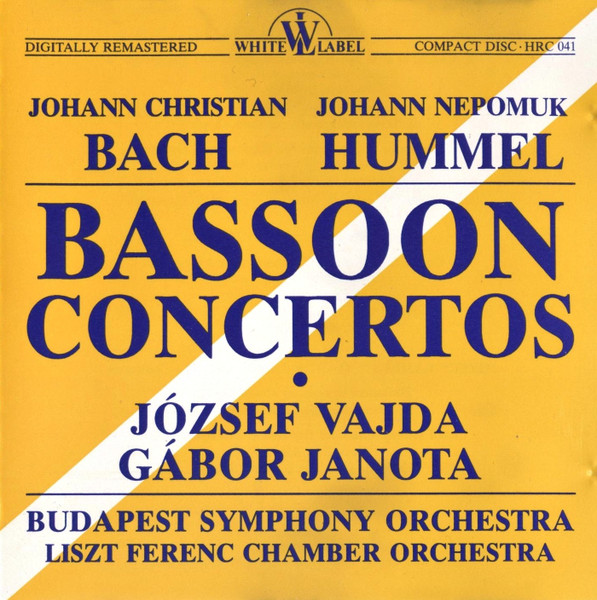 József Vajda, Gábor Janota, Budapest Symphony Orchestra, Liszt Ferenc Chamber Orchestra - Bassoon Concertos (CD, Album, RM) (Near Mint (NM or M-))