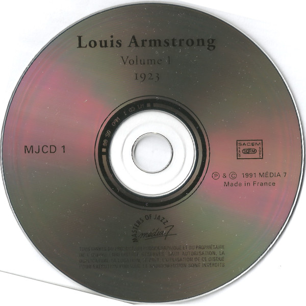 Louis Armstrong - Volume 1 - 1923 - Complete Edition (CD, Comp) (Near Mint (NM or M-)) - Image 3