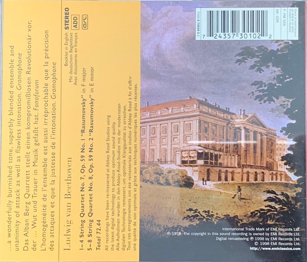 Ludwig van Beethoven - Alban Berg Quartett - String Quartets Nos. 7 & 8 "Rasumovsky" (CD, Album, RM) (Mint (M)) - Image 3