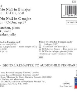 Alternative view of Johannes Brahms - Julius Katchen, Josef Suk, Janos Starker - Piano Trios 1 & 2 (CD, Comp, RE) (Near Mint (NM or M-))