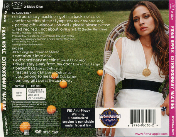 Fiona Apple - Extraordinary Machine (Hybrid, DualDisc, Album, NTSC, Son) (Near Mint (NM or M-)) - Image 3