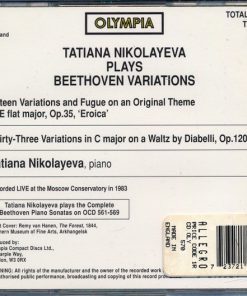 Alternative view of Tatiana Nikolayeva Plays Ludwig van Beethoven - Variations (CD) (Mint (M))