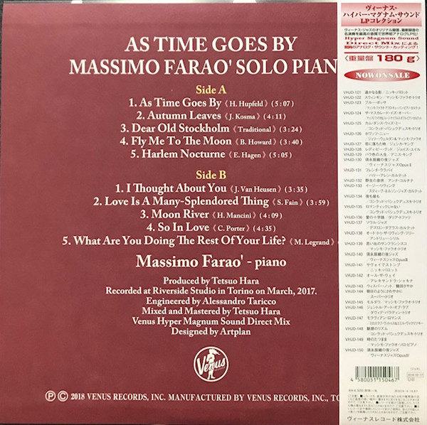 Massimo Faraò - As Time Goes By (LP, Album, Ltd, 180) (Near Mint (NM or M-)) - Image 2