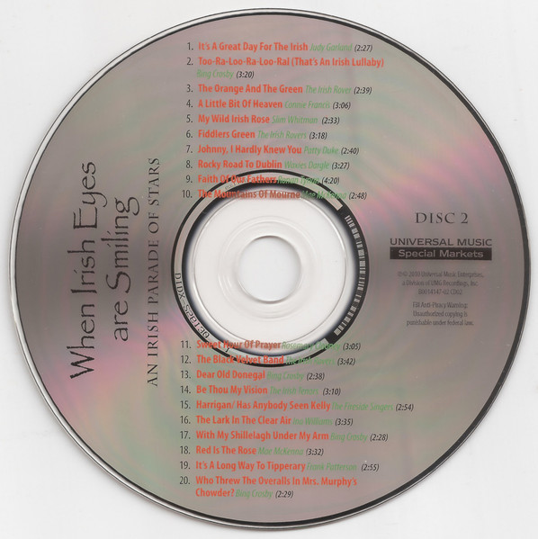 Various - When Irish Eyes Are Smling - Irish Parade Of Stars Eyes Smiling (4xCD, Comp) (Near Mint (NM or M-)) - Image 4