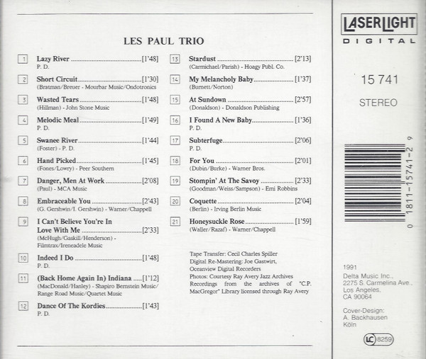 Les Paul And His Trio - Les Paul Trio (CD, Comp) (Near Mint (NM or M-)) - Image 3
