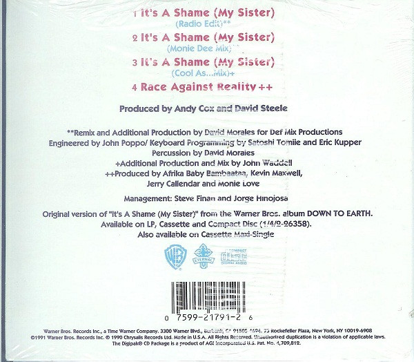 Monie Love - It's A Shame (My Sister) (CD, Maxi) (Near Mint (NM or M-)) - Image 2