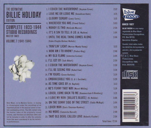 Billie Holiday - Complete 1933-1944 / Masters / Vol. 7 1941-1944 (CD, Album, Comp) (Near Mint (NM or M-)) - Image 2