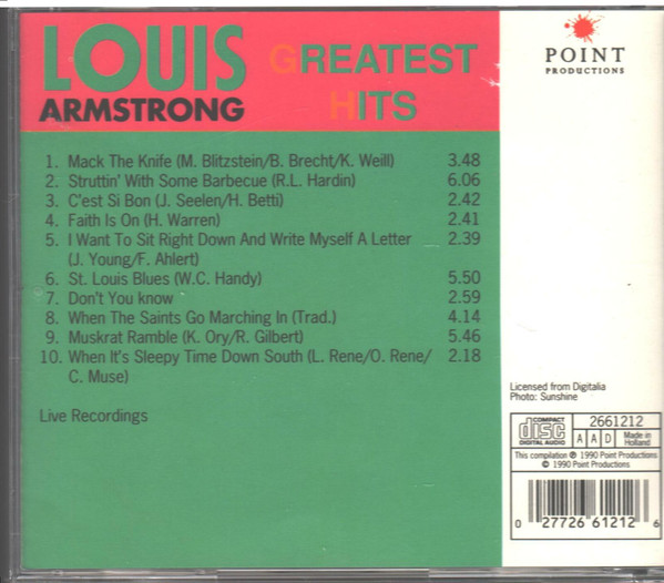 Louis Armstrong - Greatest Hits (CD, Comp) (Near Mint (NM or M-)) - Image 2