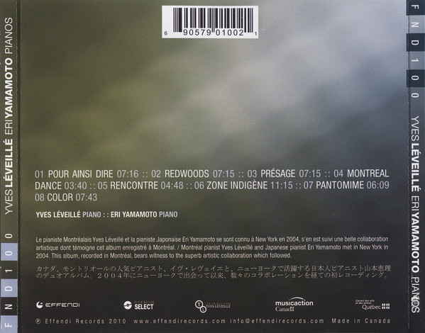 Yves Léveillé, Eri Yamamoto - Pianos (CD, Album) (Near Mint (NM or M-)) - Image 2