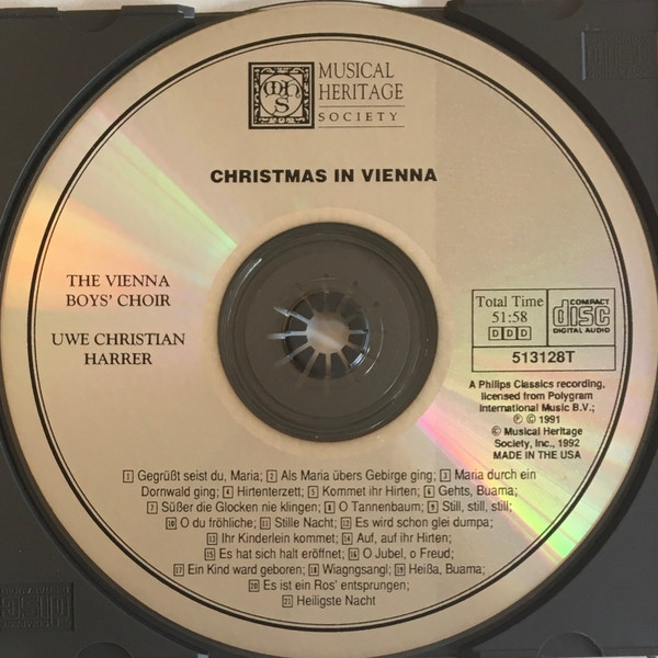 Die Wiener Sängerknaben, Uwe Christian Harrer - Christmas In Vienna (CD, Album, RE) (Near Mint (NM or M-)) - Image 2