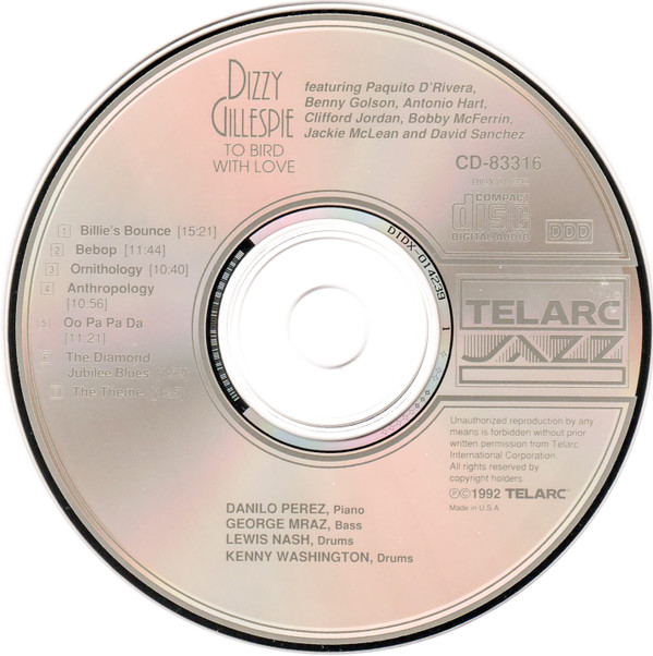 Dizzy Gillespie - To Bird With Love (CD, Album) (Near Mint (NM or M-)) - Image 3