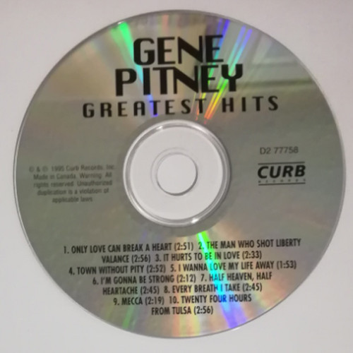 Gene Pitney - Greatest Hits (CD, Comp) (Near Mint (NM or M-)) - Image 2